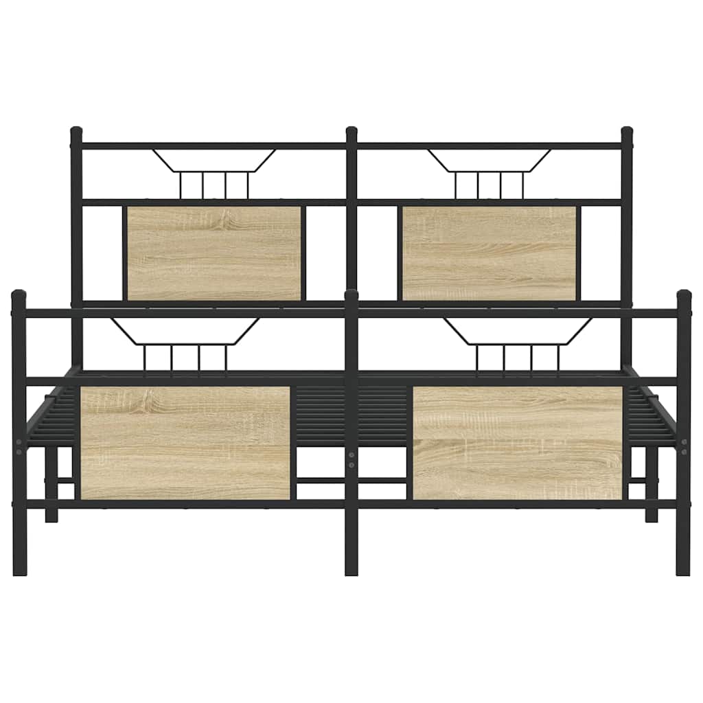 Bettgestell ohne Matratze Sonoma-Eiche 140x200 cm Holzwerkstoff