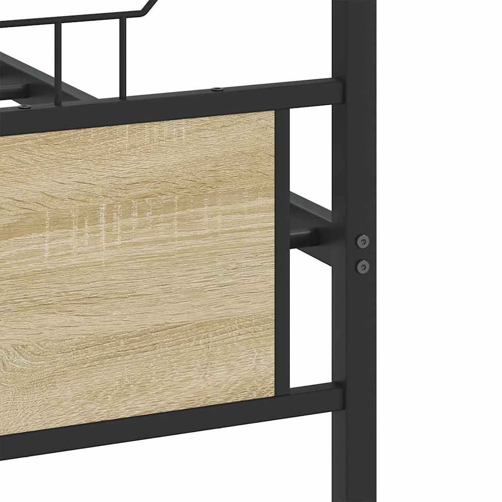 Bettgestell ohne Matratze Sonoma-Eiche 150x200 cm Holzwerkstoff