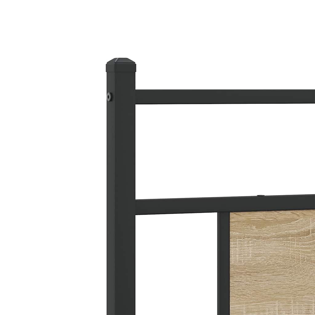 Ersatz-Kopfteil Sonoma-Eiche 80 cm Holzwerkstoff und Stahl