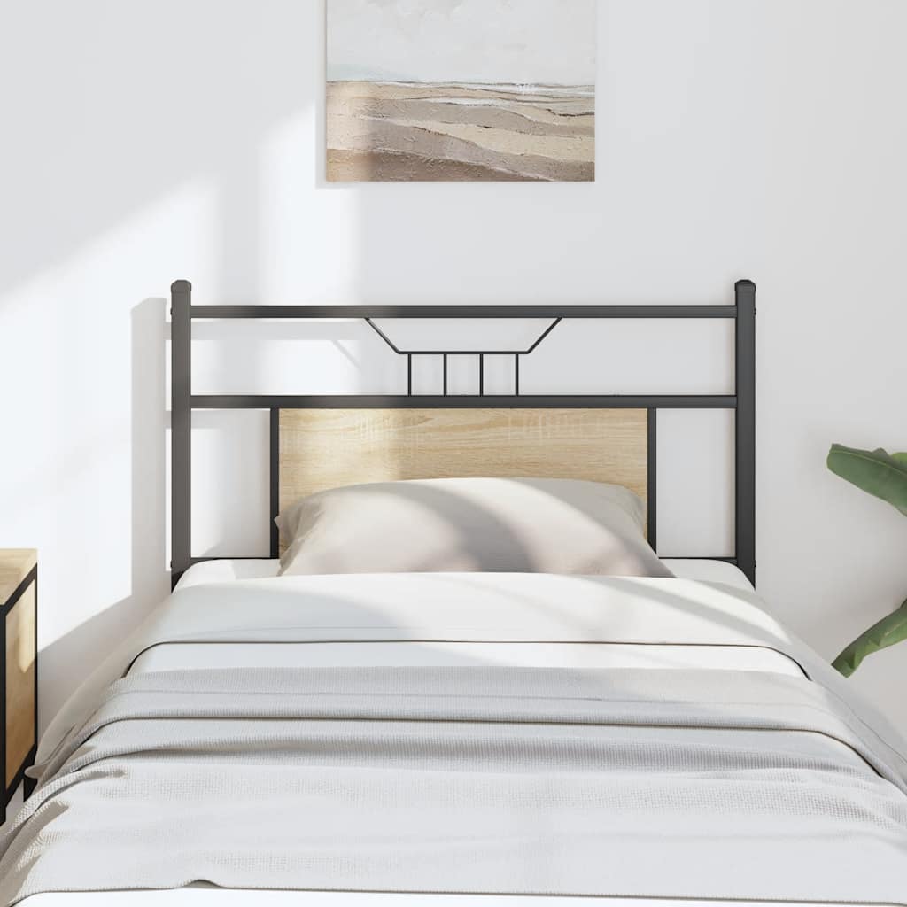 Ersatz-Kopfteil Sonoma-Eiche 80 cm Holzwerkstoff und Stahl