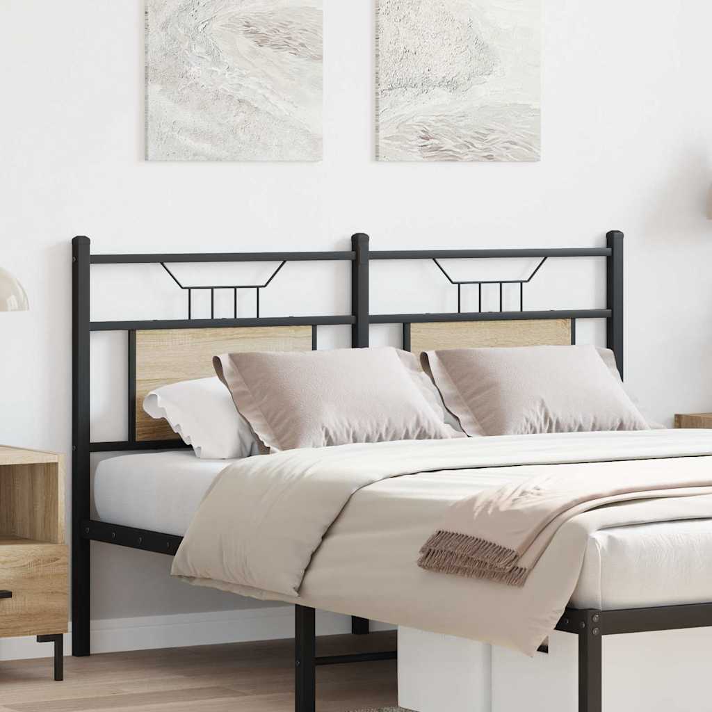 Ersatz-Kopfteil Sonoma-Eiche 140 cm Holzwerkstoff und Stahl