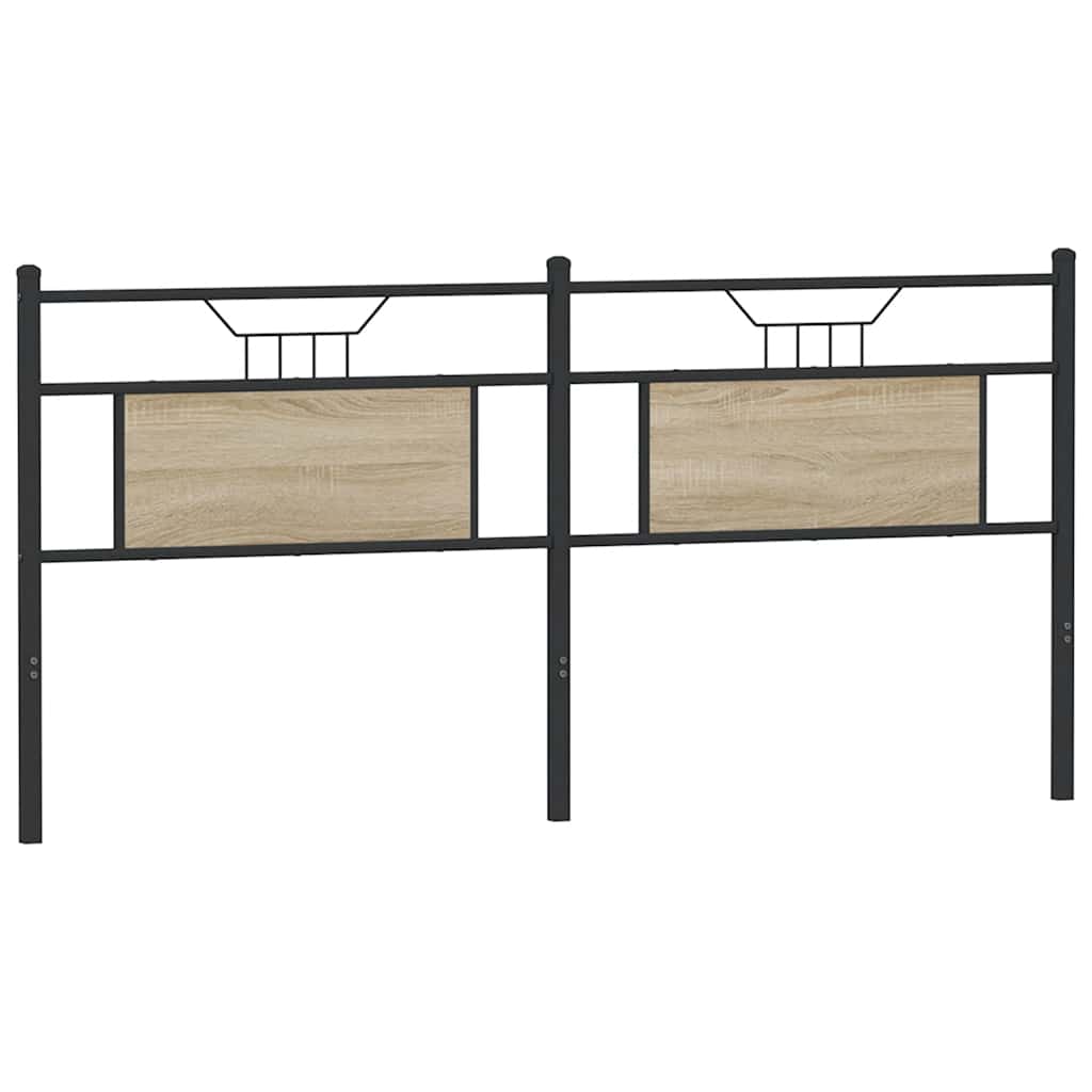 Ersatz-Kopfteil Sonoma-Eiche 180 cm Holzwerkstoff und Stahl