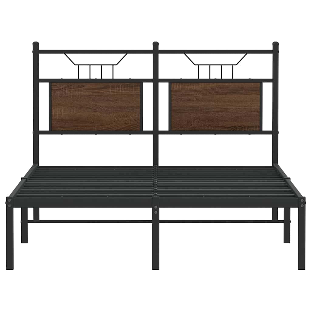 Bettgestell ohne Matratze Braun Eiche 120x190 cm Holzwerkstoff