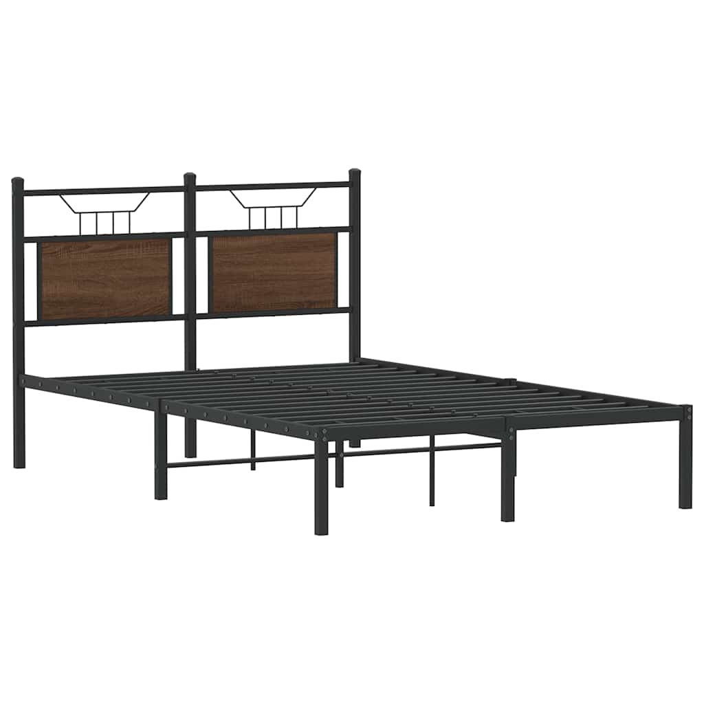 Bettgestell ohne Matratze Braun Eiche 120x200 cm Holzwerkstoff