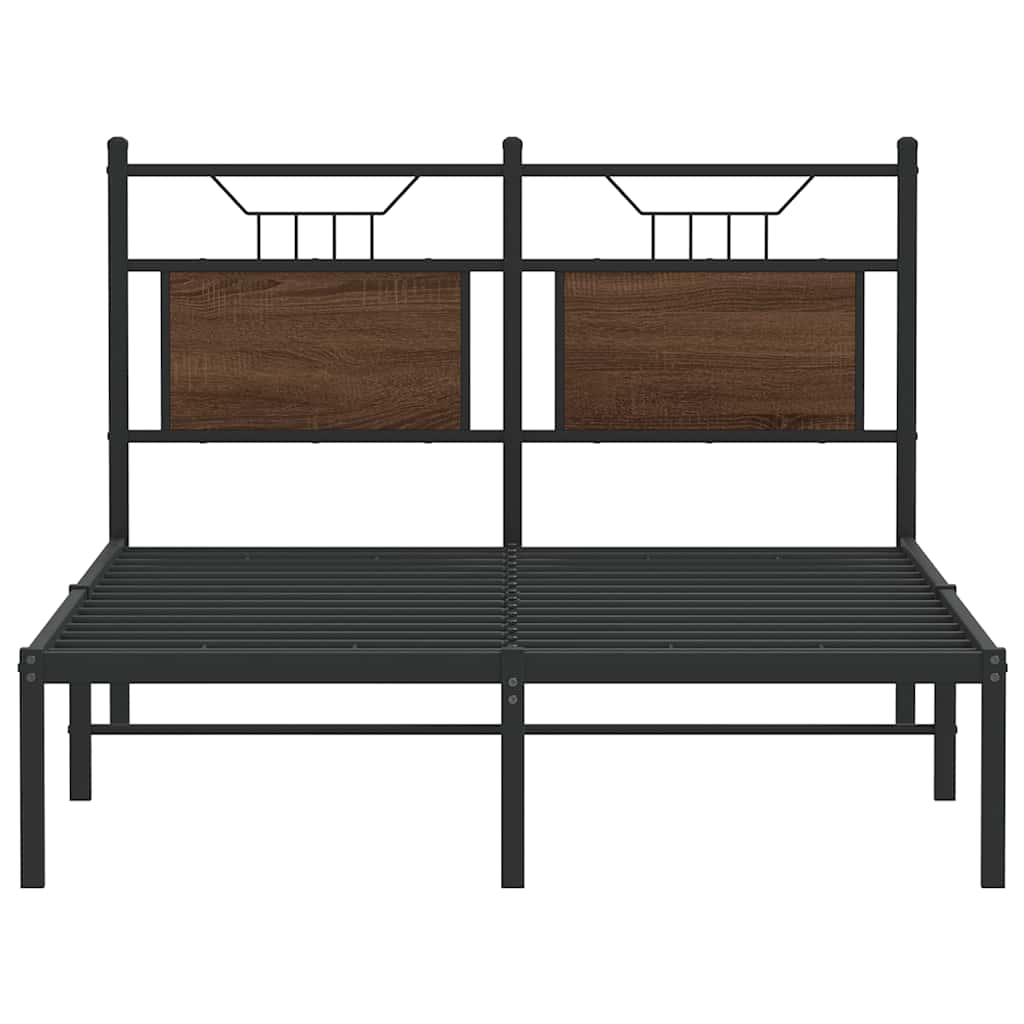 Bettgestell ohne Matratze Braun Eiche 120x200 cm Holzwerkstoff