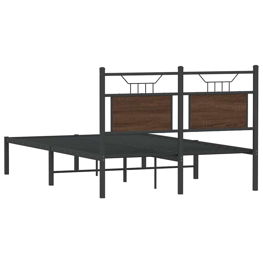 Bettgestell ohne Matratze Braun Eiche 120x200 cm Holzwerkstoff