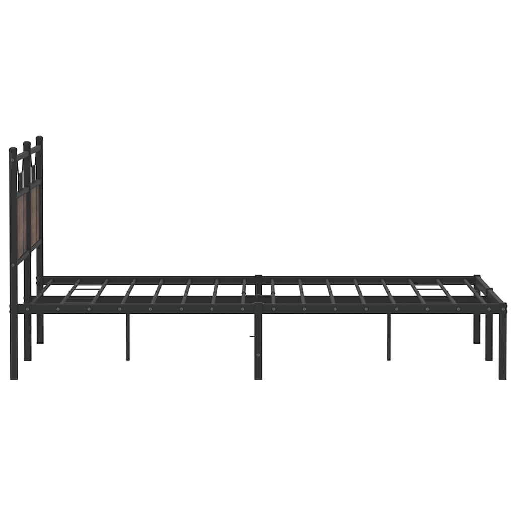 Bettgestell ohne Matratze Braun Eiche 140x190 cm Holzwerkstoff