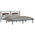 Bettgestell ohne Matratze Braun Eiche 160x200 cm Holzwerkstoff
