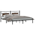 Bettgestell ohne Matratze Braun Eichen-Optik 183x203 cm