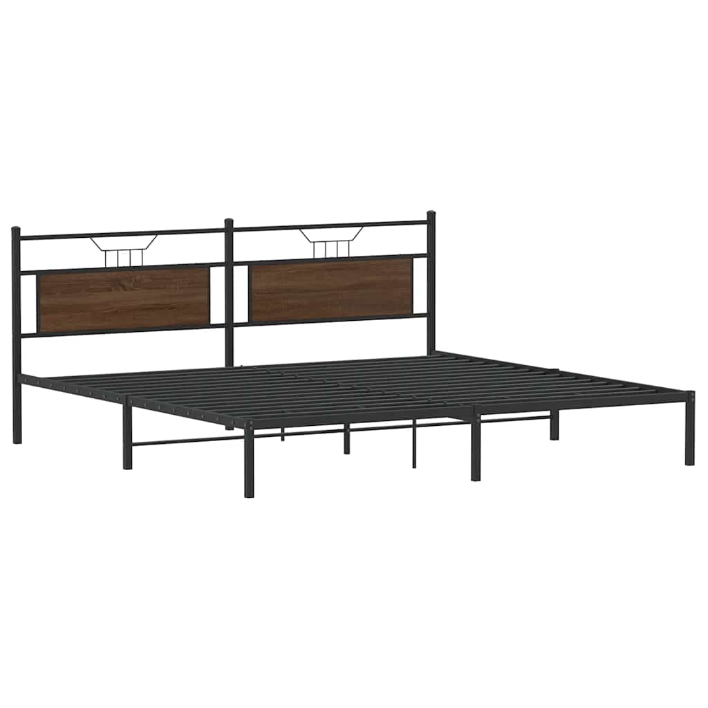 Bettgestell ohne Matratze Braun Eichen-Optik 200x200 cm