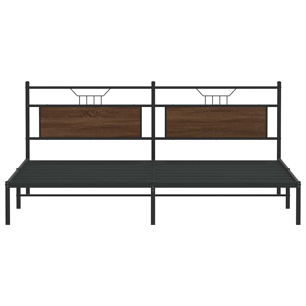 Bettgestell ohne Matratze Braun Eichen-Optik 200x200 cm