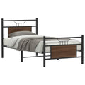 Bettgestell ohne Matratze Braun Eiche 90x190 cm Holzwerkstoff