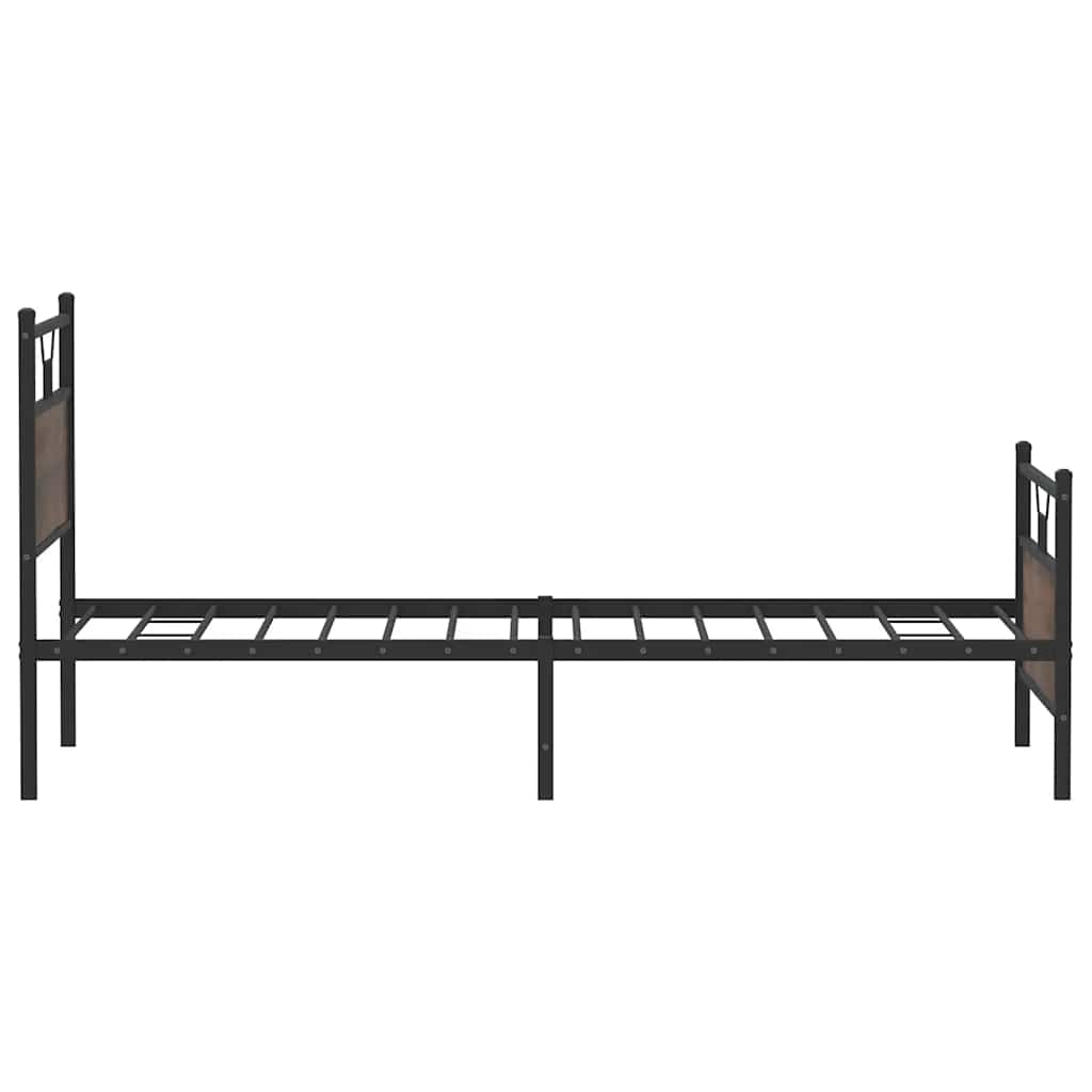 Bettgestell ohne Matratze Braun Eiche 100x190 cm Holzwerkstoff