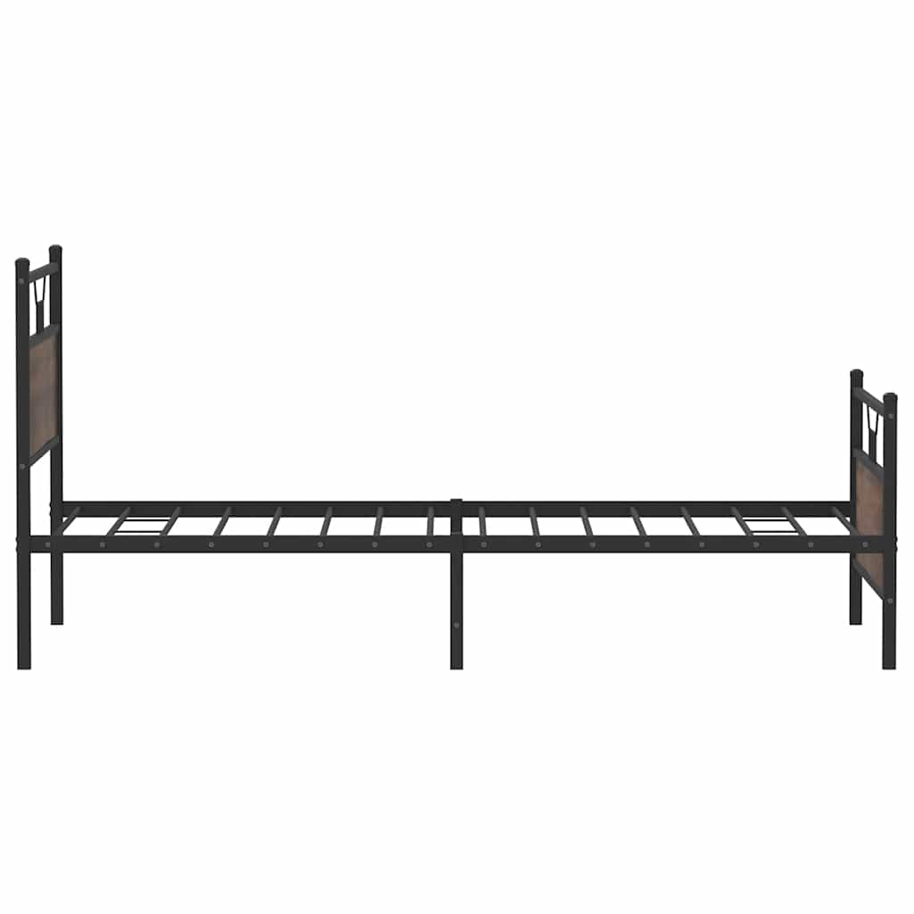 Bettgestell ohne Matratze Braun Eiche 100x200 cm Holzwerkstoff