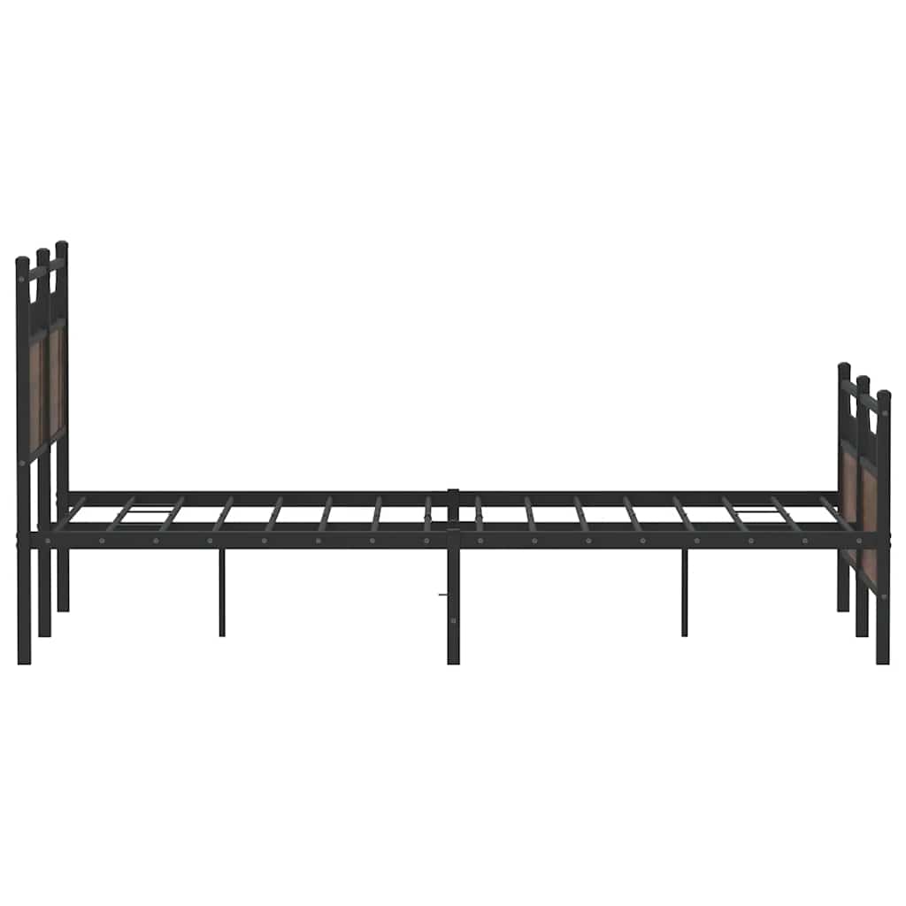 Bettgestell ohne Matratze Braun Eiche 120x190 cm Holzwerkstoff