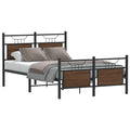 Bettgestell ohne Matratze Braun Eiche 120x190 cm Holzwerkstoff