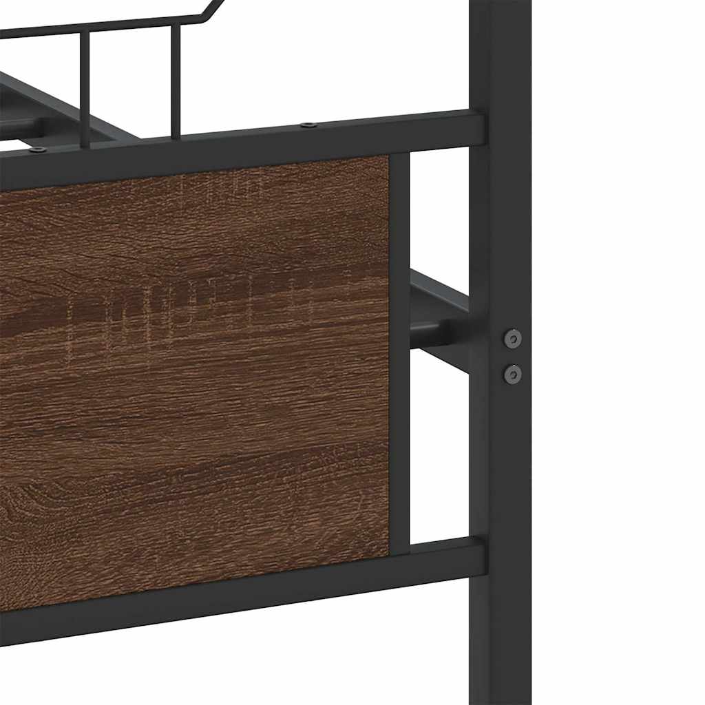 Bettgestell ohne Matratze Braun Eiche 140x190 cm Holzwerkstoff