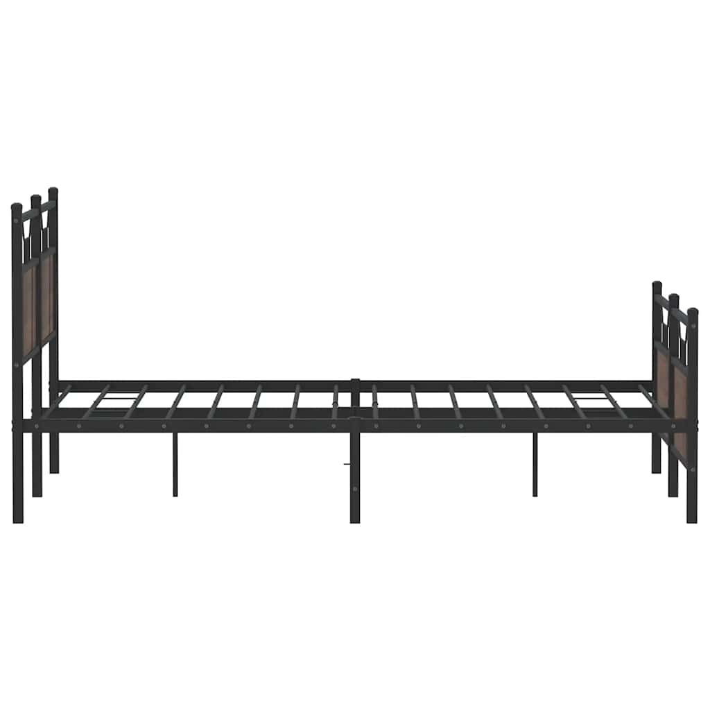 Bettgestell ohne Matratze Braun Eiche 150x200 cm Holzwerkstoff