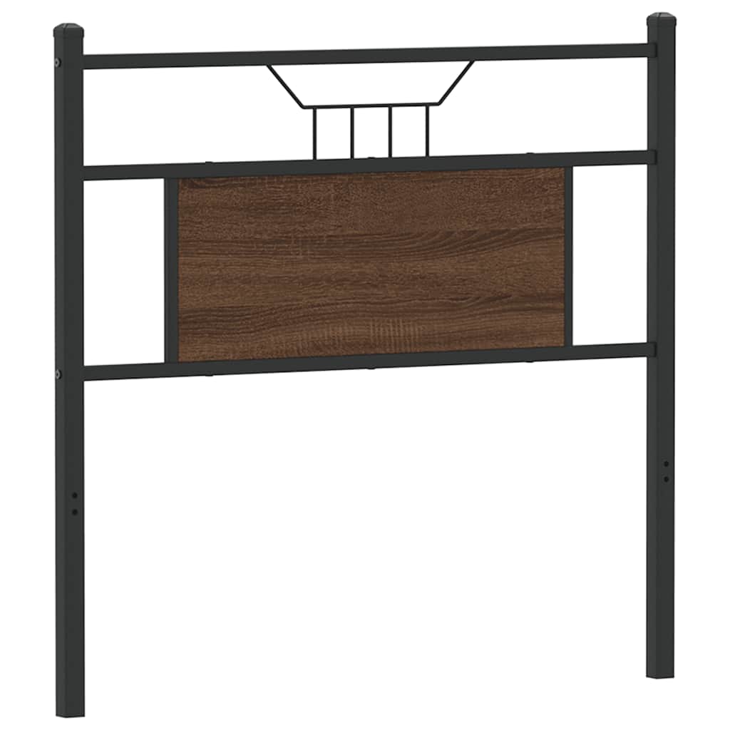 Ersatz-Kopfteil Braun Eichen-Optik 75 cm Holzwerkstoff und Stahl