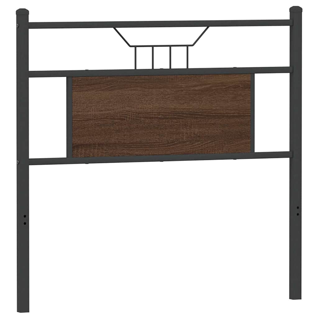 Ersatz-Kopfteil Braun Eichen-Optik 75 cm Holzwerkstoff und Stahl