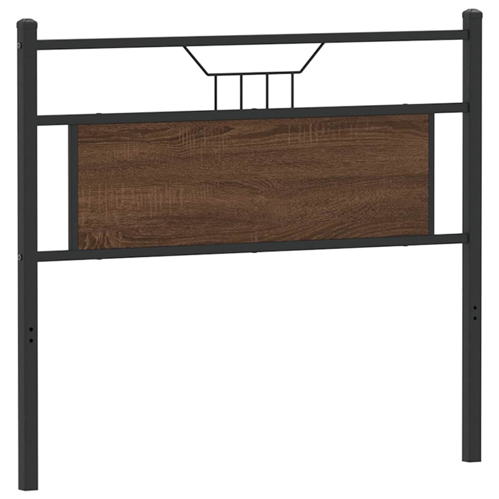 Ersatz-Kopfteil Braun Eichen-Optik 100 cm Holzwerkstoff und Stahl