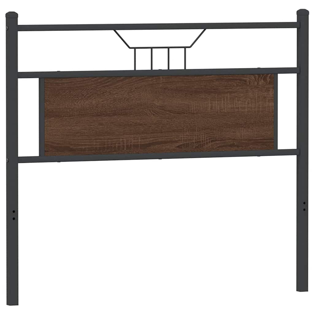 Ersatz-Kopfteil Braun Eichen-Optik 100 cm Holzwerkstoff und Stahl