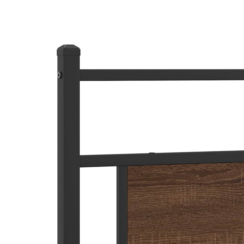 Ersatz-Kopfteil Braun Eichen-Optik 100 cm Holzwerkstoff und Stahl
