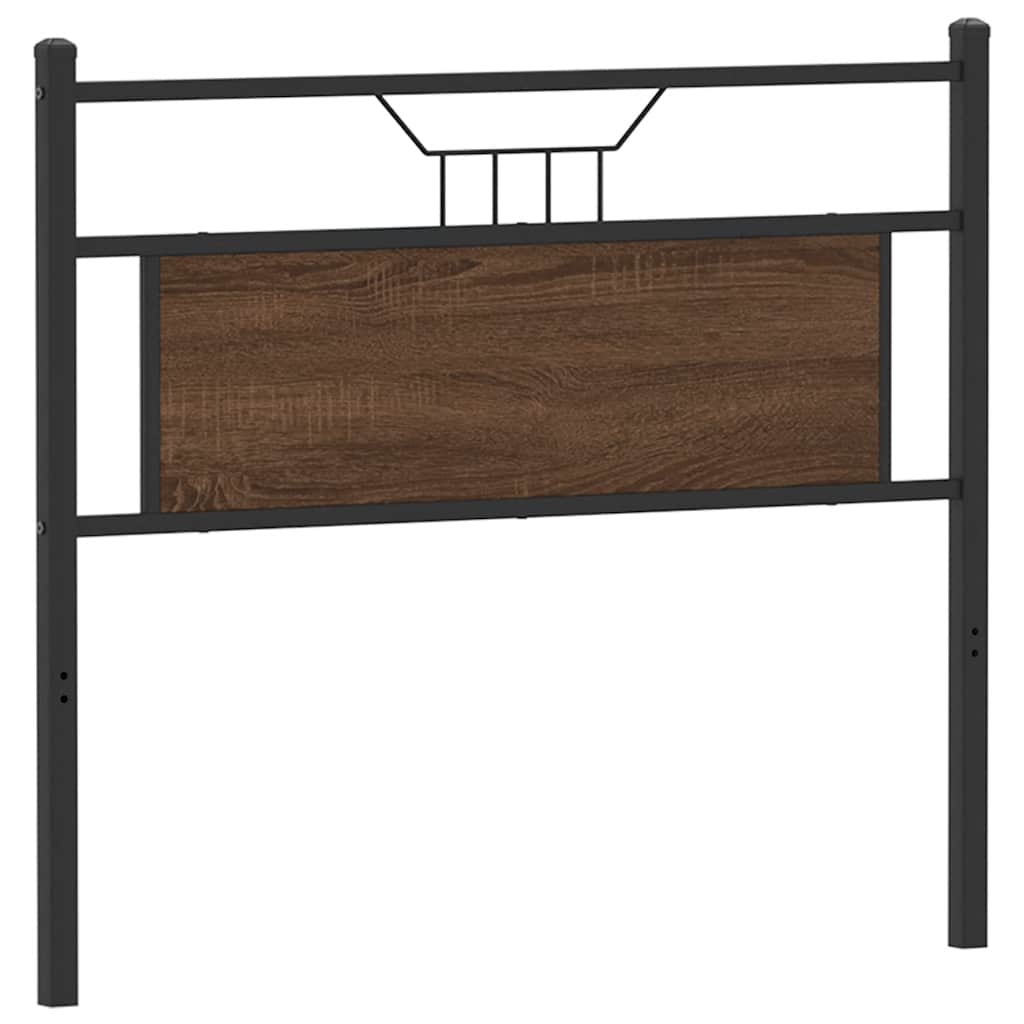 Ersatz-Kopfteil Braun Eichen-Optik 107 cm Holzwerkstoff und Stahl