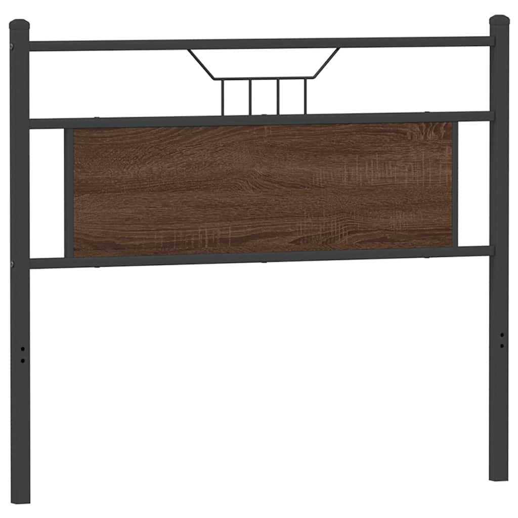Ersatz-Kopfteil Braun Eichen-Optik 107 cm Holzwerkstoff und Stahl