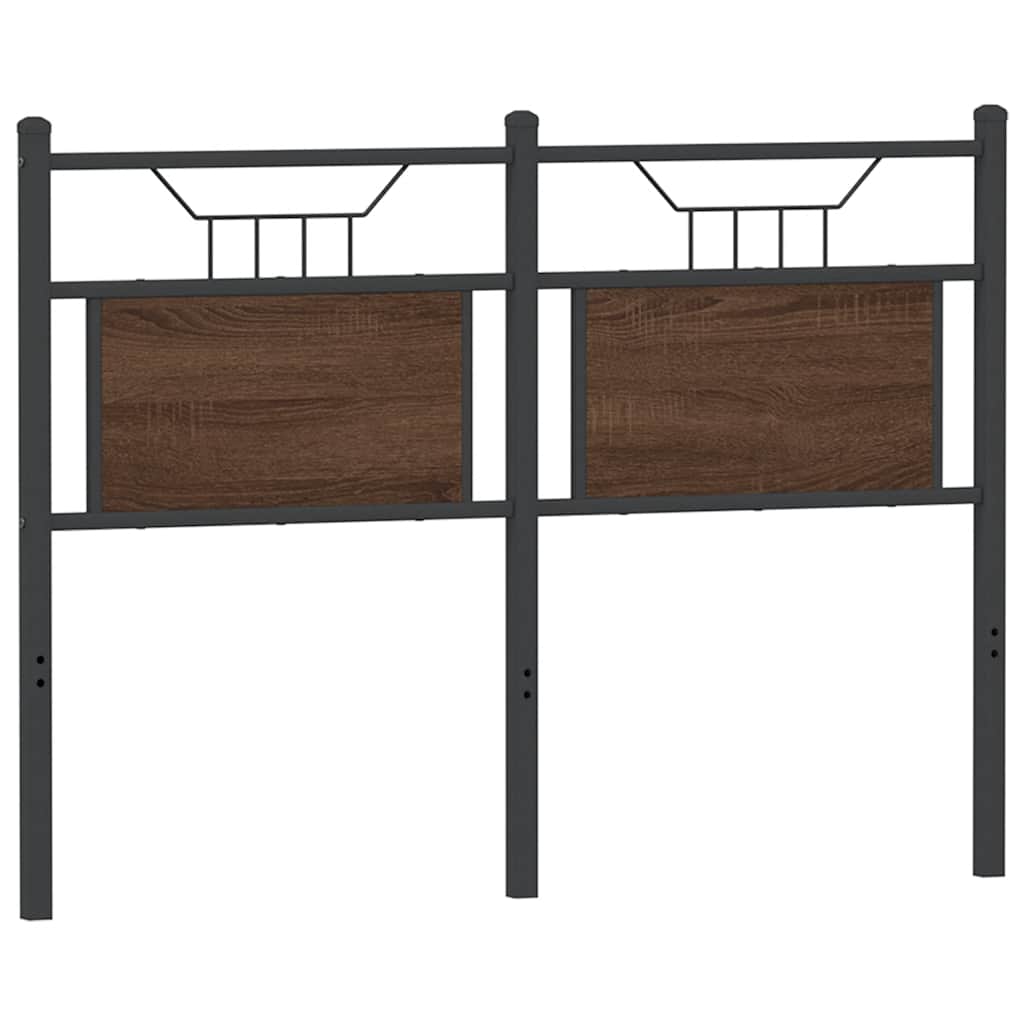 Ersatz-Kopfteil Braun Eichen-Optik 120 cm Holzwerkstoff und Stahl