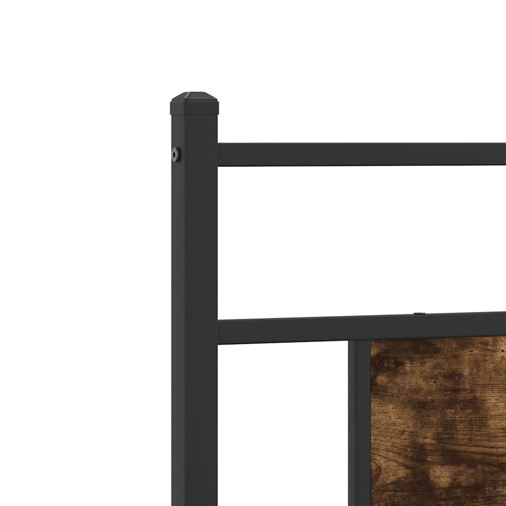 Bettgestell ohne Matratze Räuchereiche 100x200 cm Holzwerkstoff