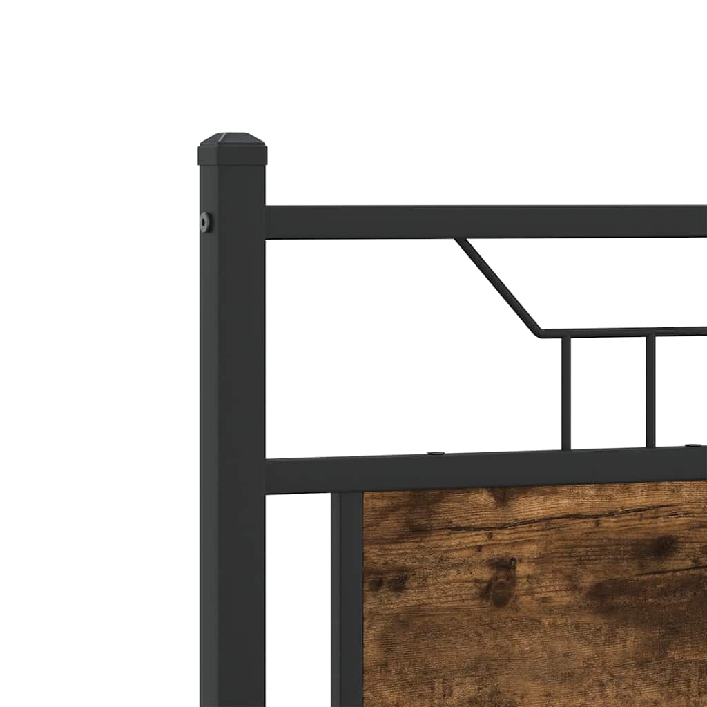 Bettgestell ohne Matratze Räuchereiche 120x200 cm Holzwerkstoff