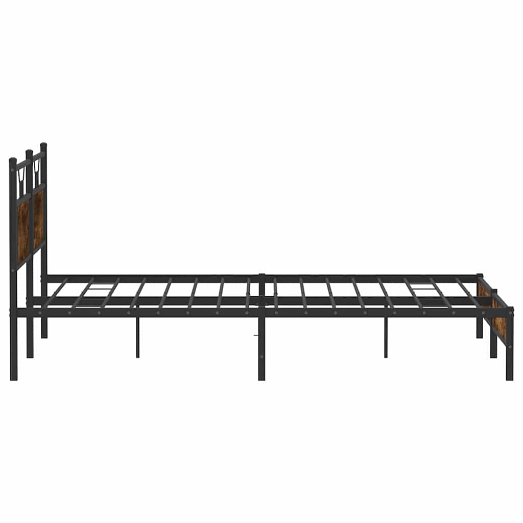 Bettgestell ohne Matratze Räuchereiche 183x203 cm Holzwerkstoff