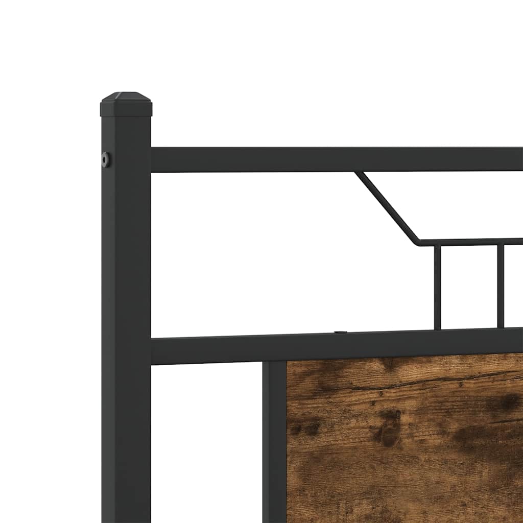 Bettgestell ohne Matratze Räuchereiche 140x200 cm Holzwerkstoff
