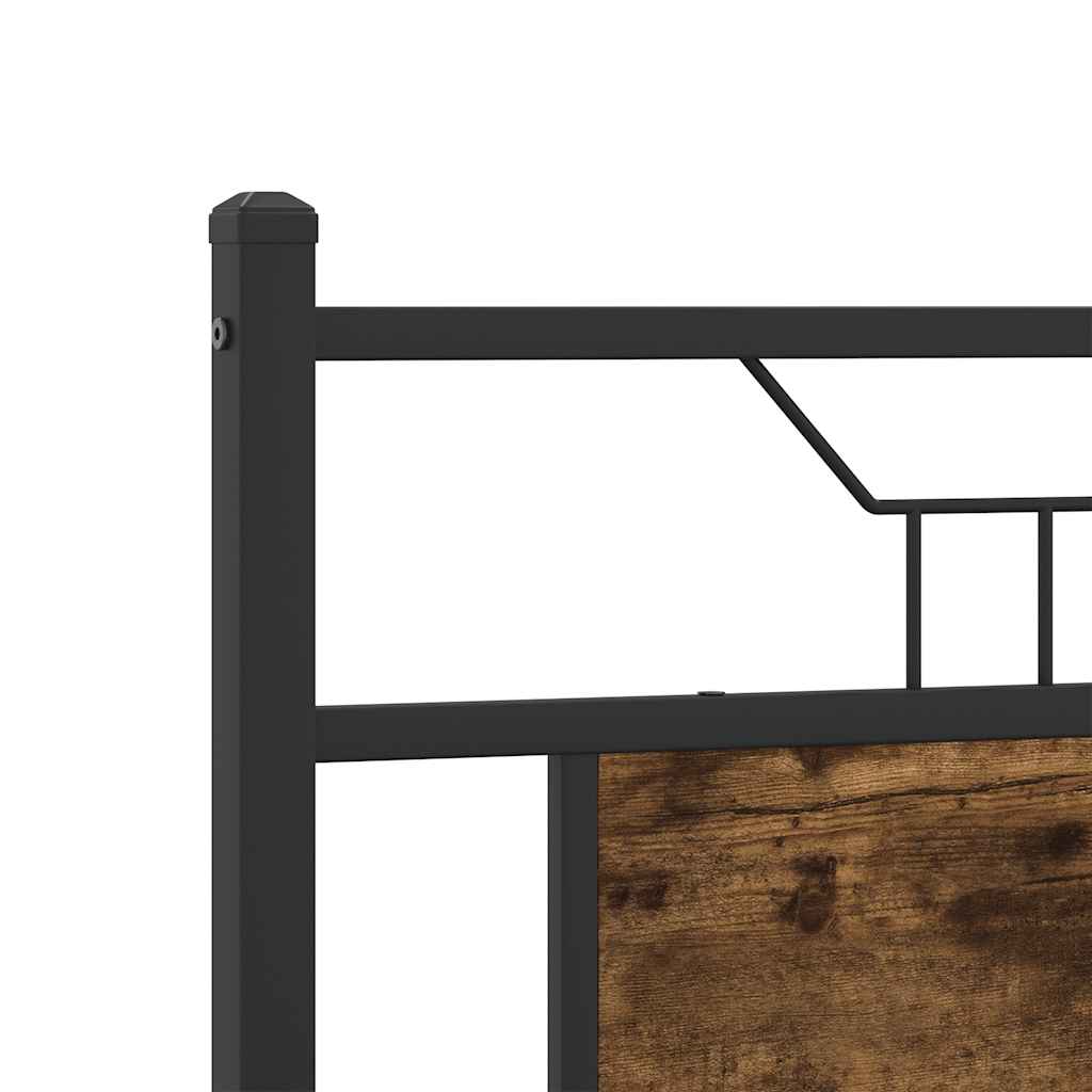 Bettgestell ohne Matratze Räuchereiche 150x200 cm Holzwerkstoff