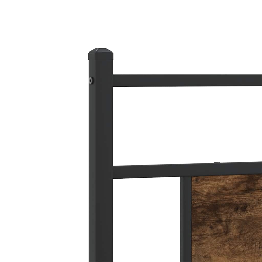 Bettgestell ohne Matratze Räuchereiche 90x200 cm Holzwerkstoff