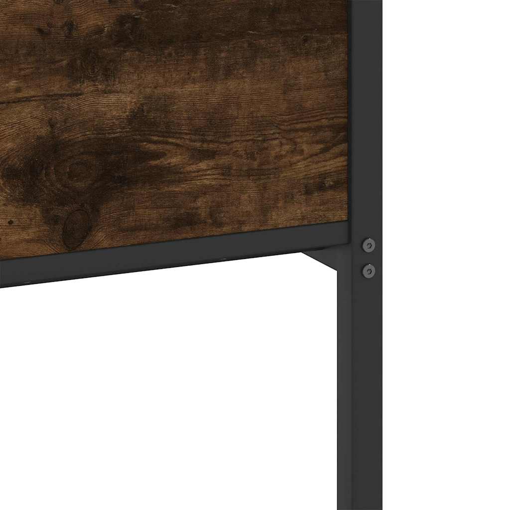 Bettgestell ohne Matratze Räuchereiche 137x190 cm Holzwerkstoff