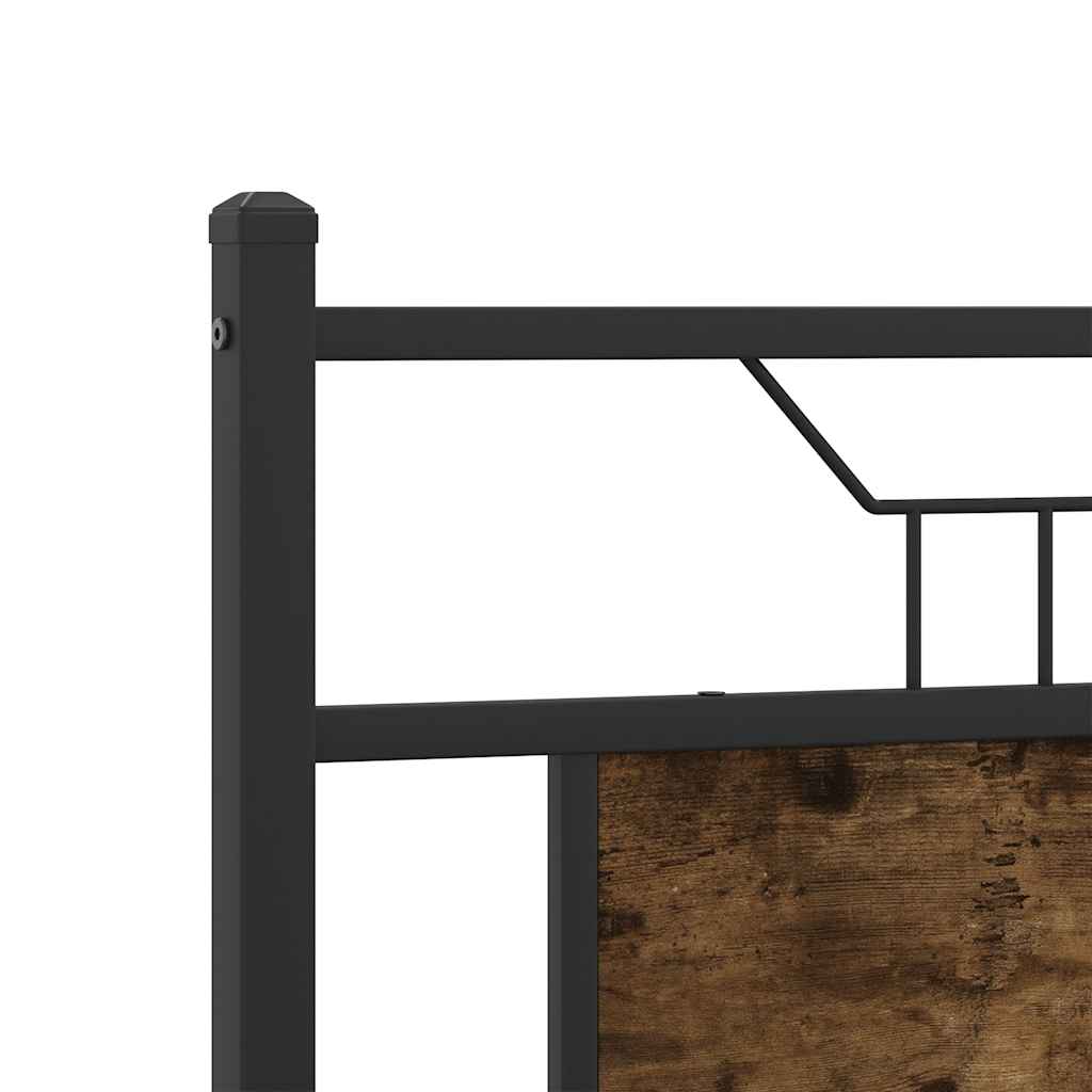 Bettgestell ohne Matratze Räuchereiche 150x200 cm Holzwerkstoff