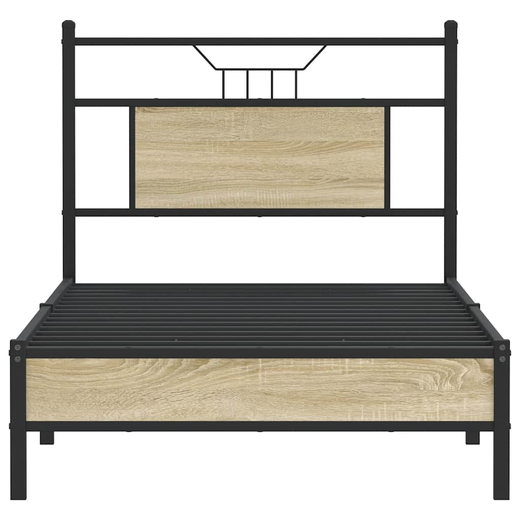 Bettgestell ohne Matratze Sonoma-Eiche 75x190 cm Holzwerkstoff