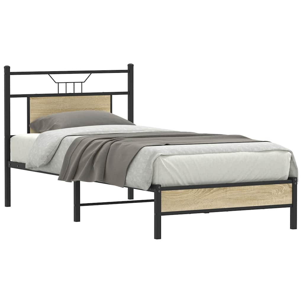 Bettgestell ohne Matratze Sonoma-Eiche 80x200 cm Holzwerkstoff