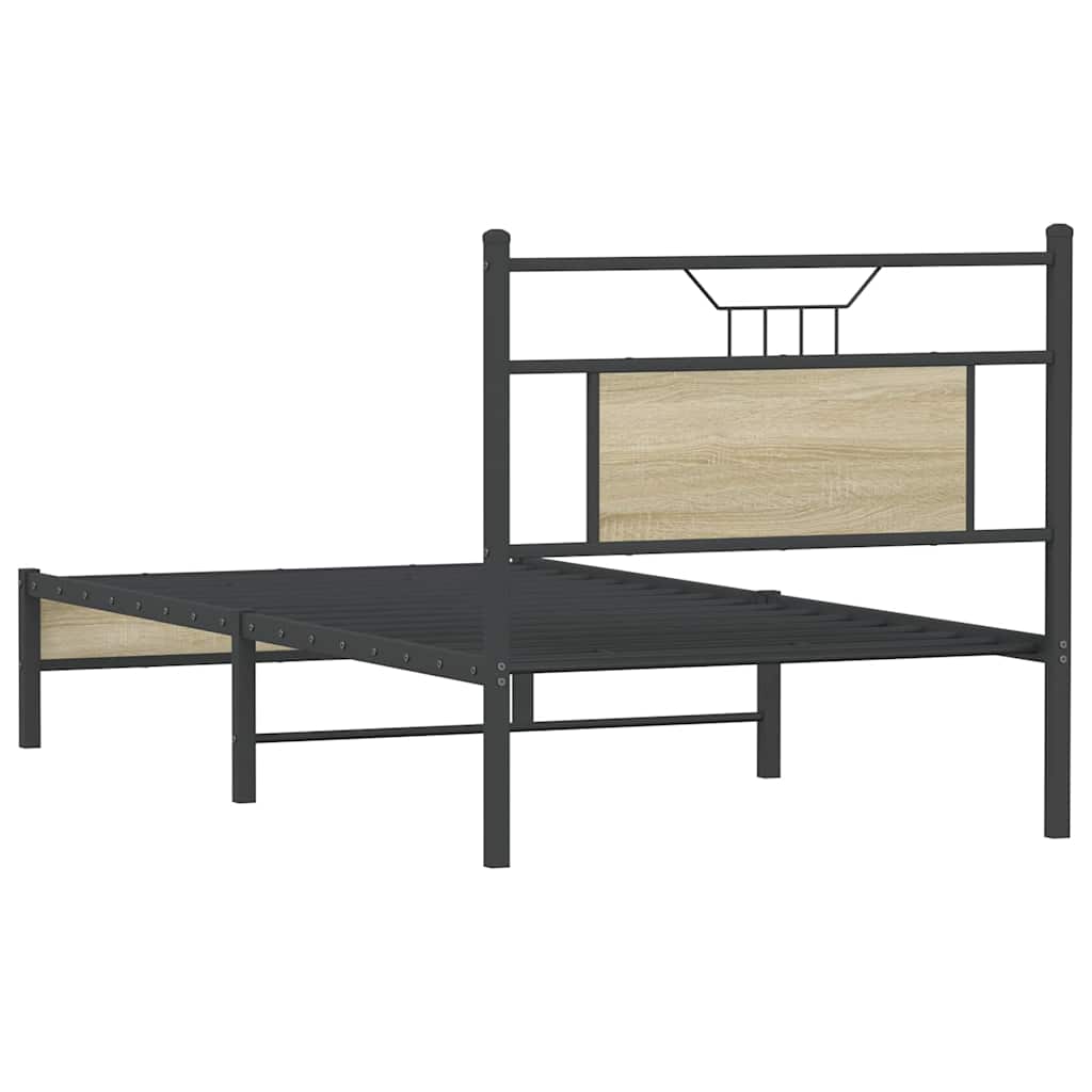 Bettgestell ohne Matratze Sonoma-Eiche 80x200 cm Holzwerkstoff