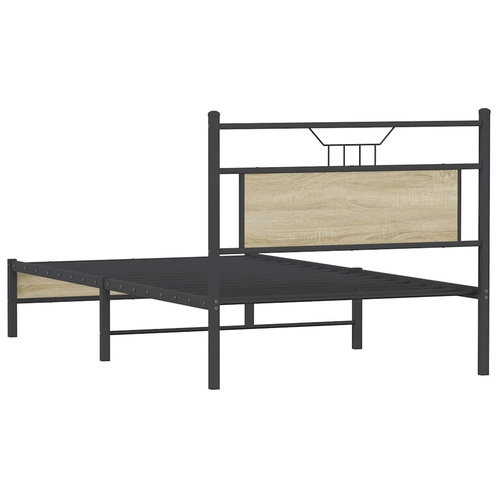 Bettgestell ohne Matratze Sonoma-Eiche 100x190 cm Holzwerkstoff