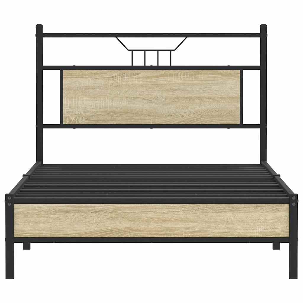 Bettgestell ohne Matratze Sonoma-Eiche 100x200 cm Holzwerkstoff