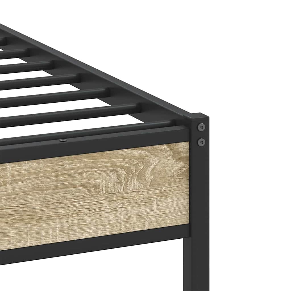 Bettgestell ohne Matratze Sonoma-Eiche 100x200 cm Holzwerkstoff