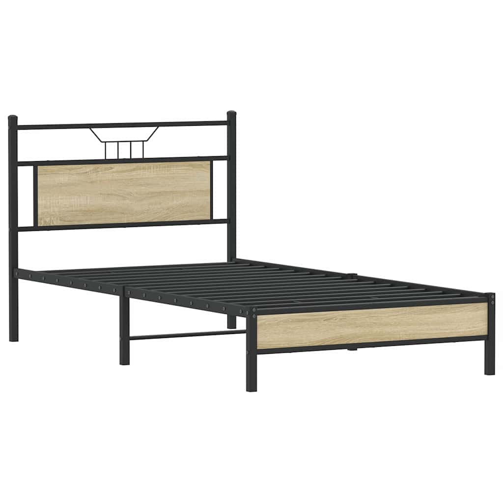 Bettgestell ohne Matratze Sonoma-Eiche 107x203 cm Holzwerkstoff