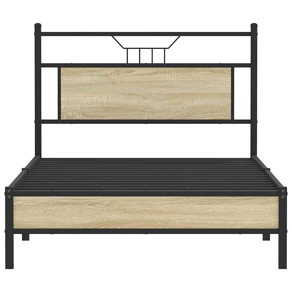 Bettgestell ohne Matratze Sonoma-Eiche 107x203 cm Holzwerkstoff