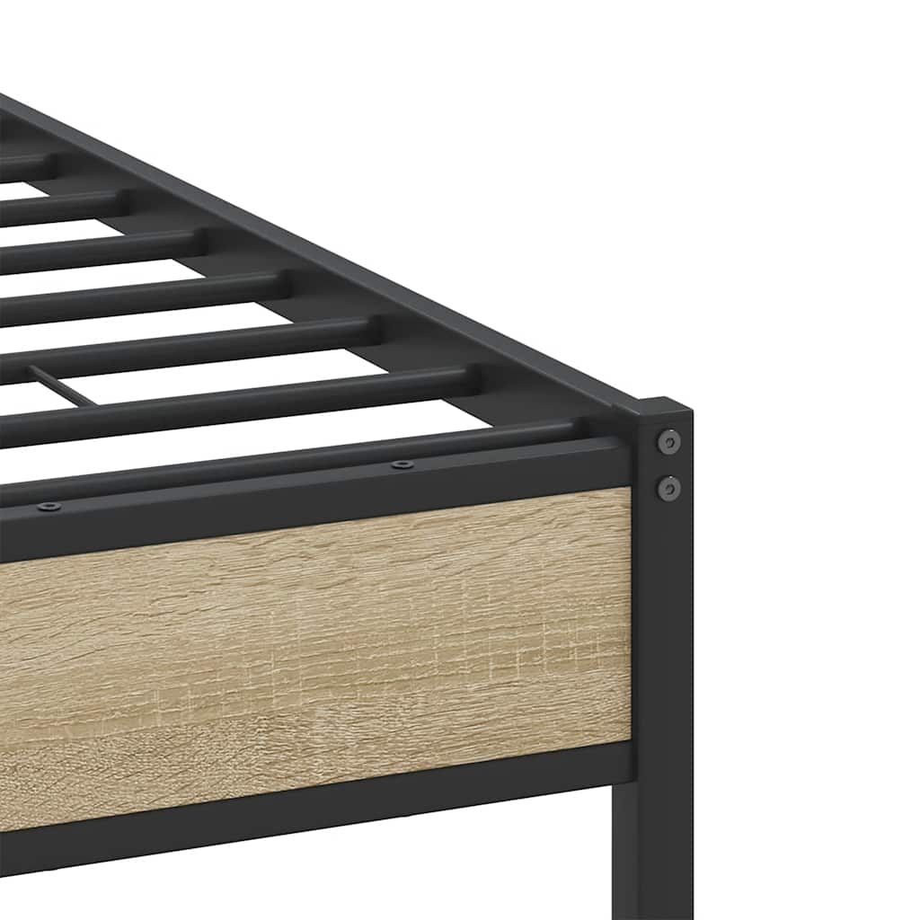 Bettgestell ohne Matratze Sonoma-Eiche 120x200 cm Holzwerkstoff