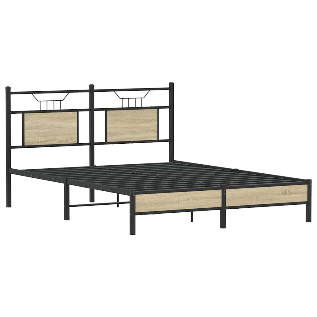 Bettgestell ohne Matratze Sonoma-Eiche 137x190 cm Holzwerkstoff