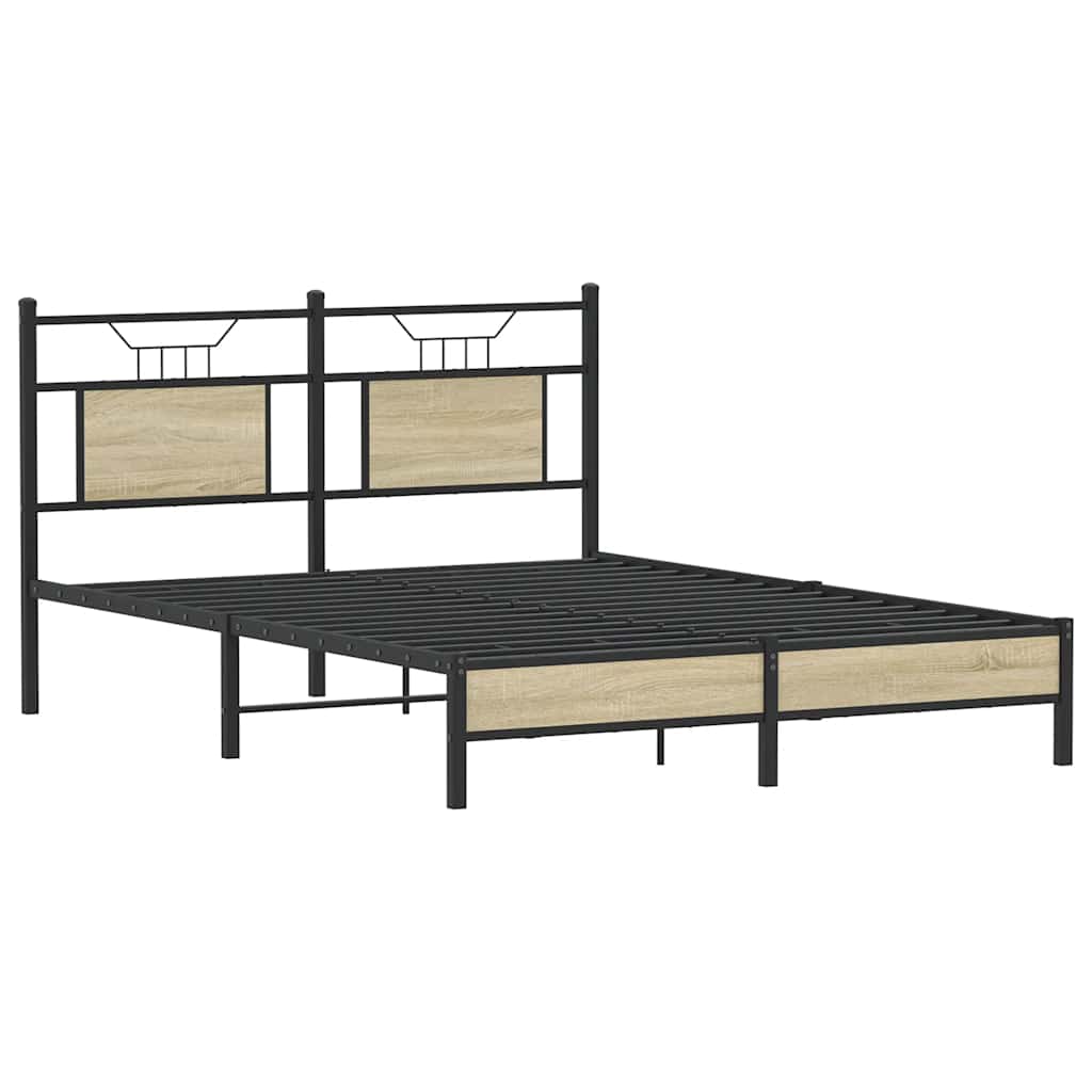 Bettgestell ohne Matratze Sonoma-Eiche 140x190 cm Holzwerkstoff