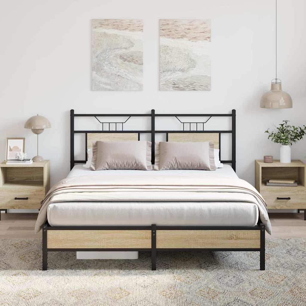 Bettgestell ohne Matratze Sonoma-Eiche 140x190 cm Holzwerkstoff